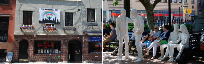 Stonewall Inn y monumento a la comunidad gay en Christopher Park